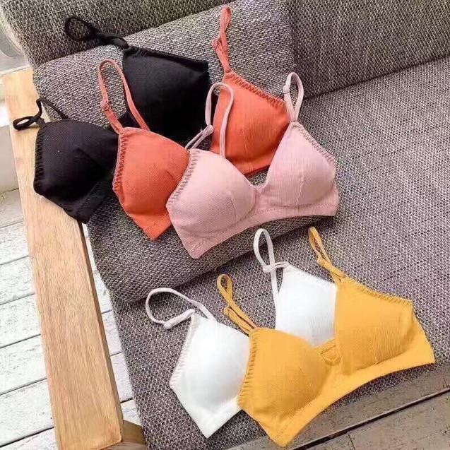 Áo Bra 901 Bralette Cotton Gân Mẫu Mới Nhất 2019,.