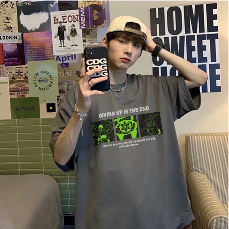 Áo phông nam nữ unisex tay lỡ thun form rộng teen cổ tròn oversize cotton GIVING giá rẻ màu đen trắng tee pull freesize