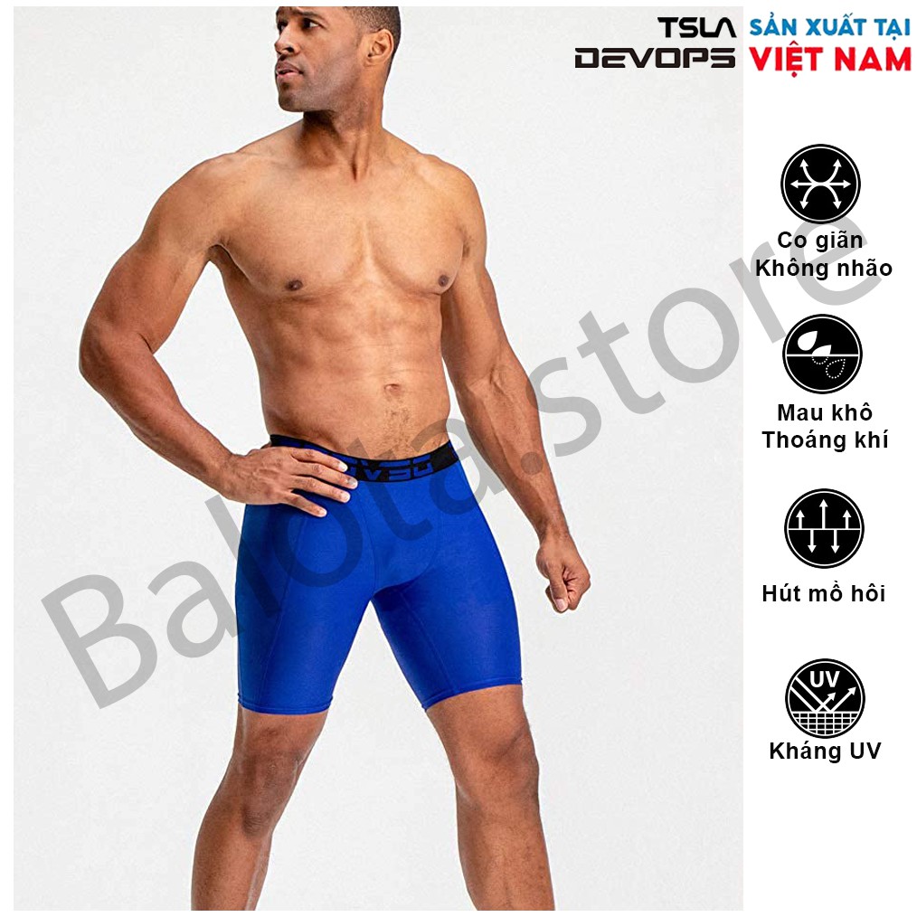 Quần legging nam Devops ngắn có túi phù hợp cho các môn chạy bộ, đạp xe, tập tạ, yoga, gym fitness và đá bóng… | BigBuy360 - bigbuy360.vn