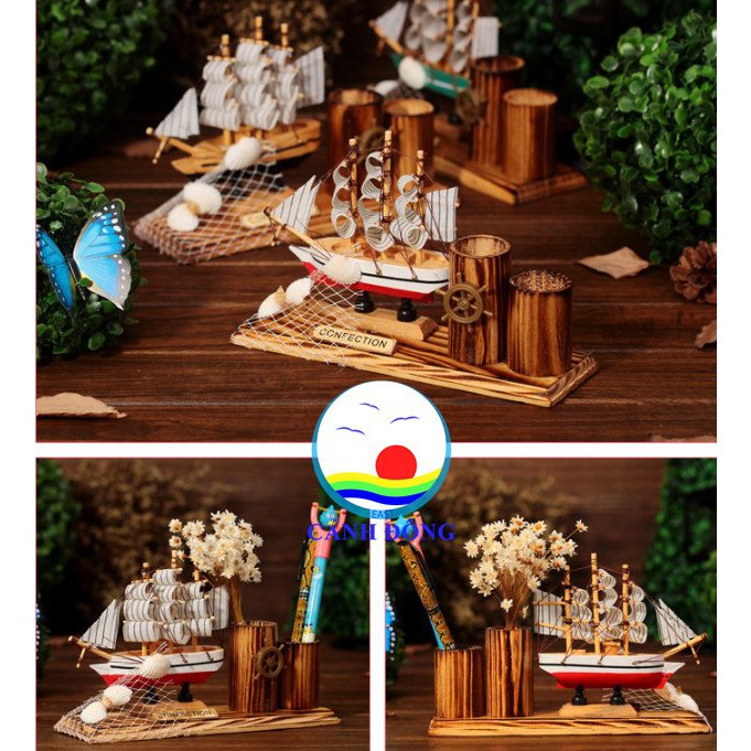 Đựng bút thuyền thuận buồm xuôi gió trao gửi yêu thương may mắn thành công