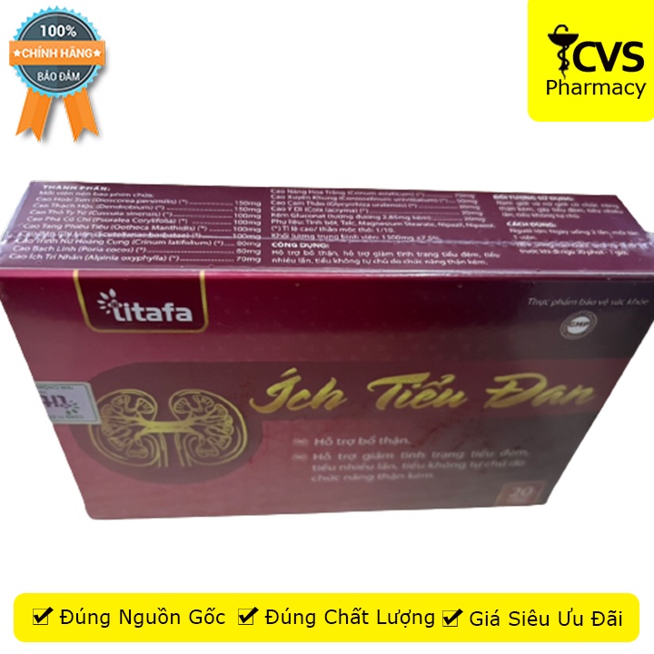 Ích Tiểu Đan hỗ trợ giảm tình trạng tiểu đêm, tiểu nhiều lần &amp; tiểu không tự chủ do chức năng thận kém 20v - Cvspharmacy