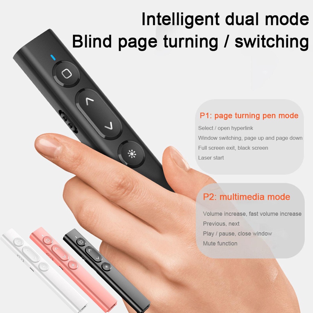 Thiết Bị Trình Chiếu Điều Khiển Từ Xa 2 4Ghz Sạc USB Không Dây