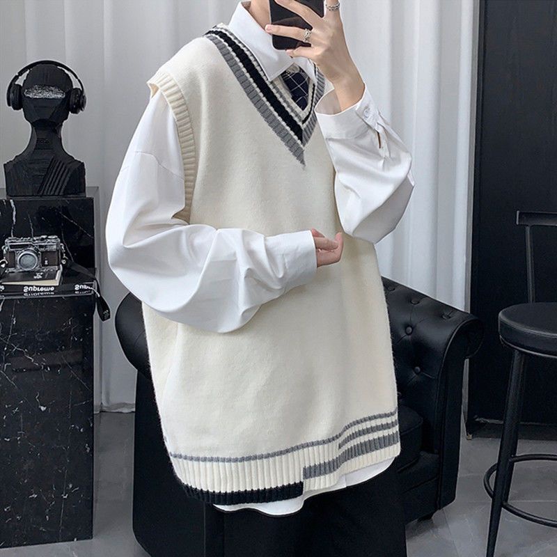 Áo gile len Unisex phong cách Hàn Quốc