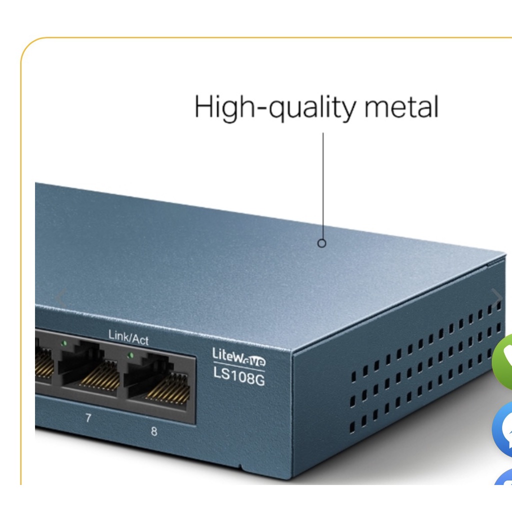 Bộ chia mạng/Switch 8 cổng RJ45 10/100/1000Mbps TP-Link LS108G Gigabit Hàng Chính Hãng