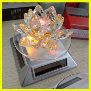 [FreeShip 50k Toàn Quốc]  Đế nến hoa sen thủy tinh pha lê
