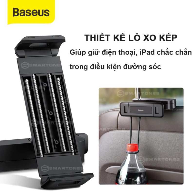 Giá kẹp điện thoại và máy tính bảng Baseus cho ghế sau xe hơi, hỗ trợ máy từ 4.7 đến 12.3 inch