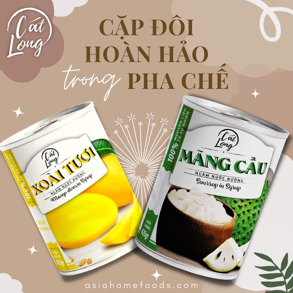 Xoài tươi nước đường Asia Home Cát Long 425gr