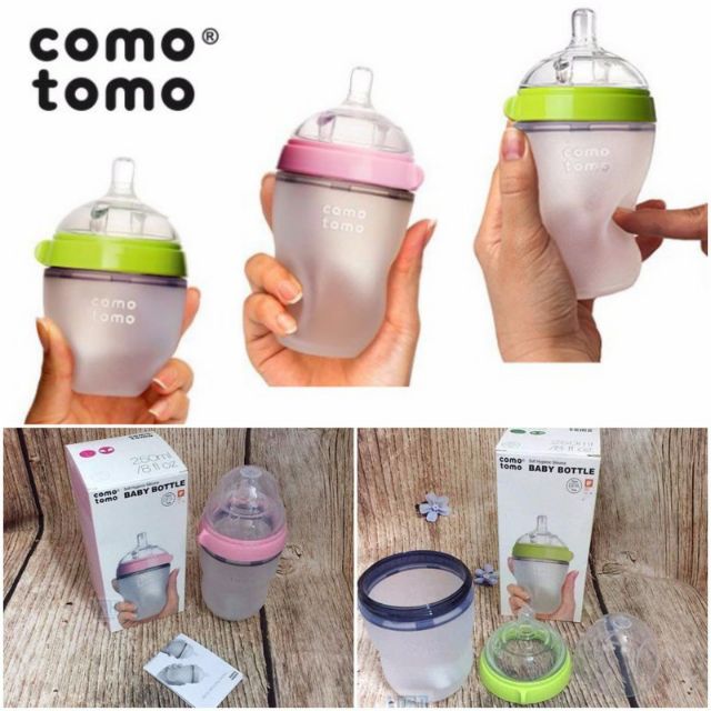 Bình sữa Comotomo 150ml - chính hãng Tem Ánh dương