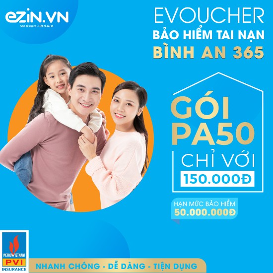Mã thẻ bảo hiểm PVI- EZIN Bình An 365 PA50