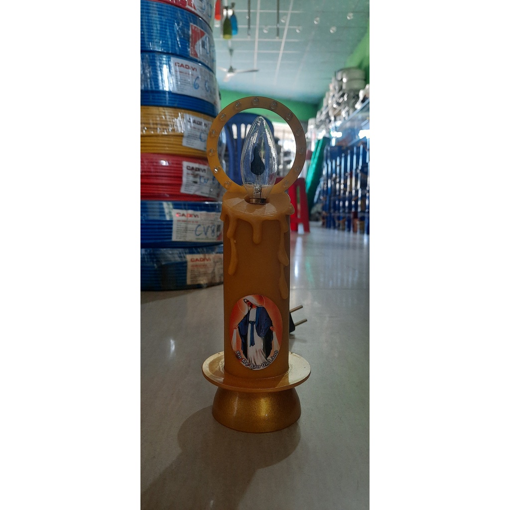 Đèn led hình nến trang trí bàn thờ chúa