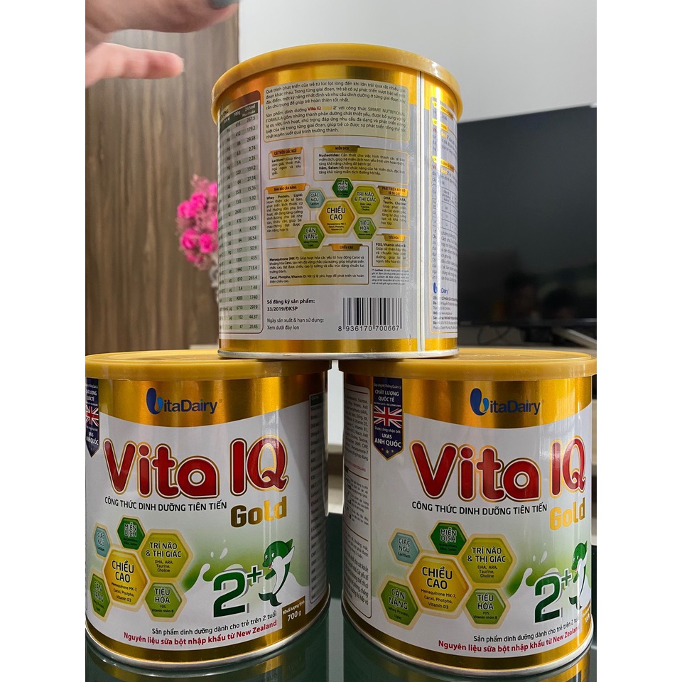 SỮA VITA IQ GOLD 2+ CHO TRẺ TỪ 1-2 TUỔI LON 700G (HSD 2025)