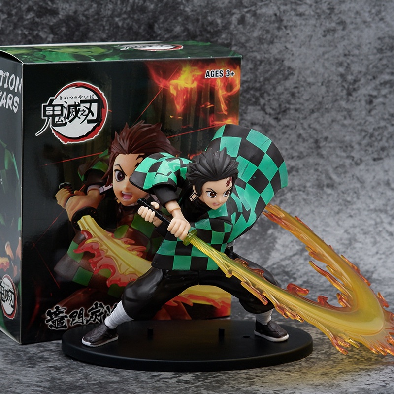 Mô hình Tanjirou tư thế chiến đấu,thanh gươm diệt quỷ, mô hình kimetsu no yaiba, figure anime kimetsu no yaiba