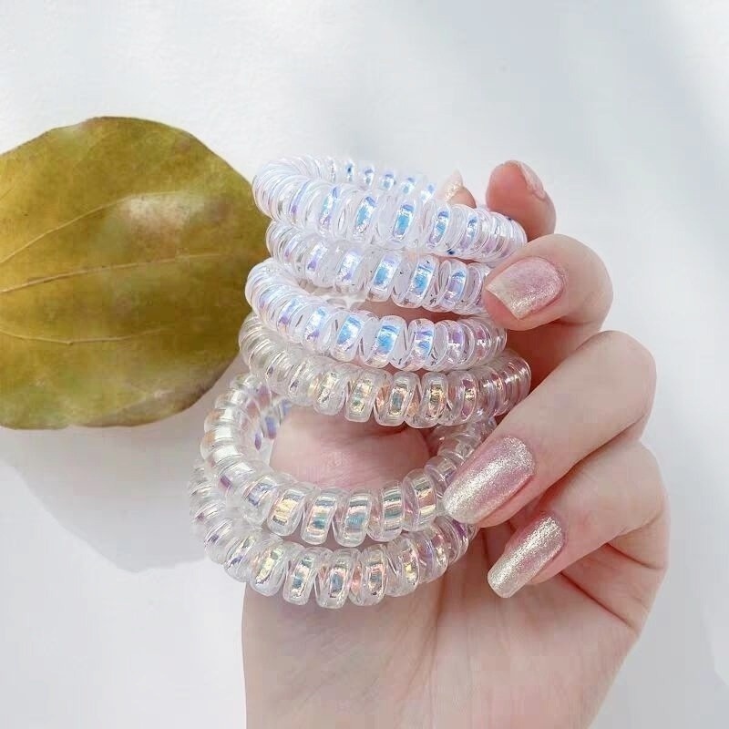 Dây Cột Tóc Cao Su Co Giãn Màu Trơn Thanh Lịch Thời Trang Cho Nữ