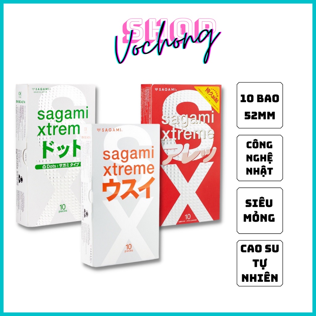 Combo 3 Hộp Bao Cao Su Sagami Nhập Khẩu Nhật Bản Hộp 10 Chiếc Siêu Phẩm