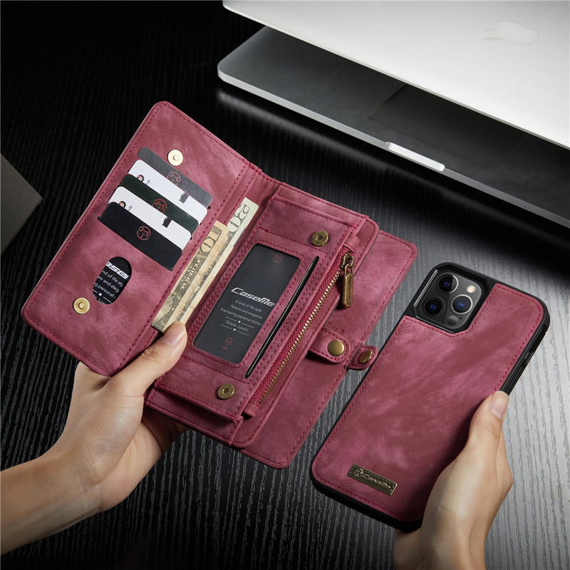 CASEME Bao Da Nắp Gập Có Ngăn Đựng Thẻ Cho for iPhone 12 Mini 11 Pro Xs Max Xr X Se 2020 8 7 6 Plus
