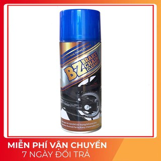 Xịt rửa sên BZ Chain & Disk Brake Cleaner - Vệ sinh, tẩy rửa sên xích, dĩa thắng 450ml chamsocxe
