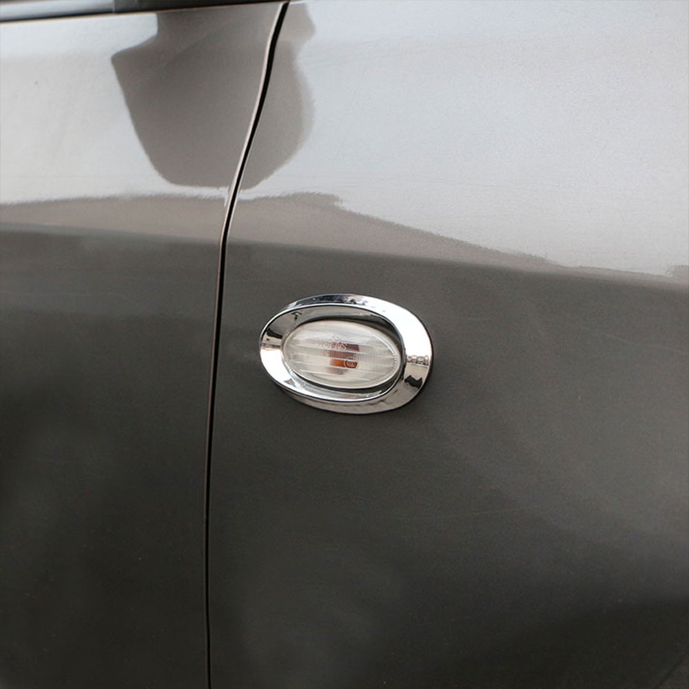 Set 2 Ốp Bọc Đèn Xi Nhan Bằng Nhựa ABS Crom Cho Nissan Versa Sunny Almera Latio 2011 2012 2013