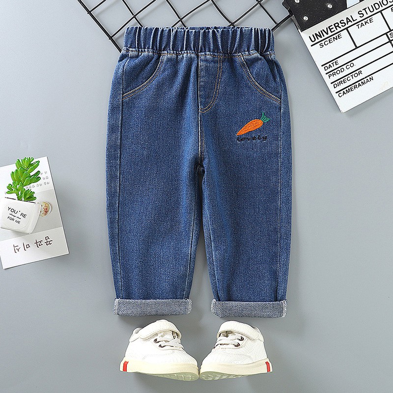 Quần denim mềm mại xinh xắn cho bé trai và bé gái