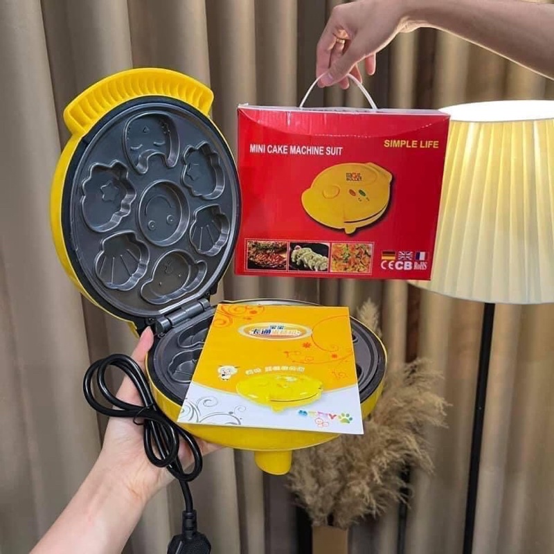 Khuôn bánh bông lan, máy nướng bánh bông lan hình thú, hàng chính hãng Vịt Vàng