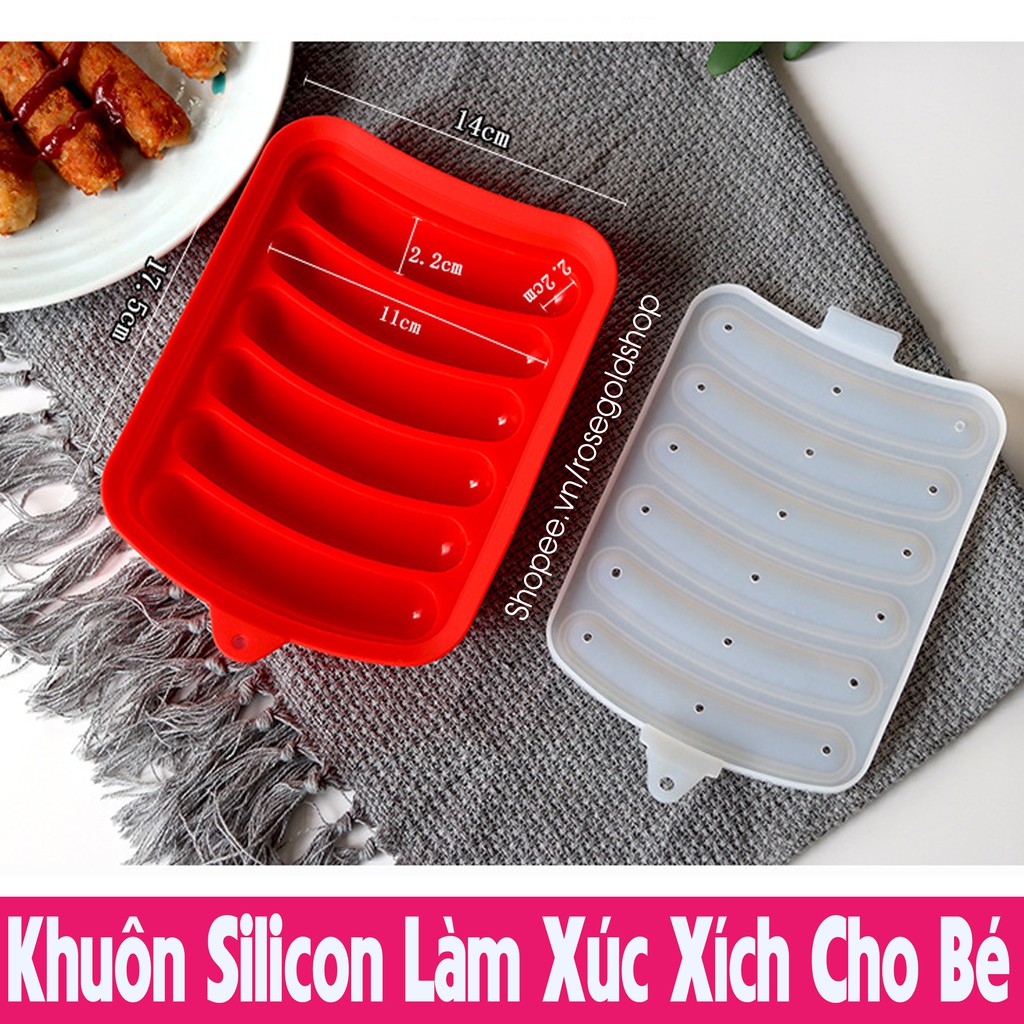 Khuôn Silicon Làm Xúc Xích Cho Bé Ăn Dặm – Dùng Được Trong Lò Vi Sóng, Không BPA