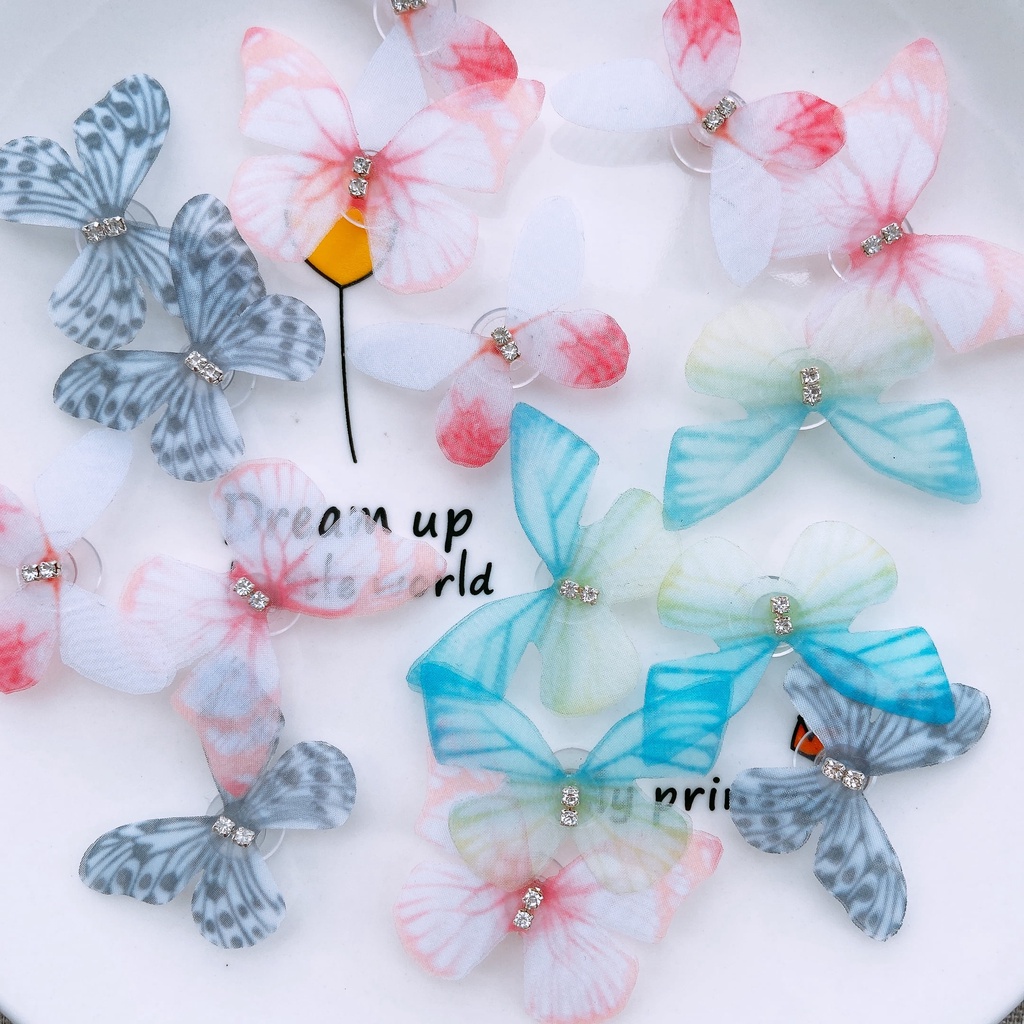 sticker dép crocsPhụ Kiện Hình Bướm Dùng Trang Trí Giày Dép DIY