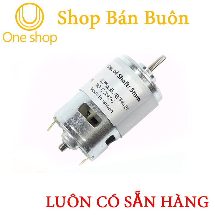 Combo Động Cơ 775 Trục Tròn Đơn 288W và Bộ Truyền Động (01 Dây Đai 2GT-350, 01 Bánh Răng 2GT-16 Răng, 01 Bánh Răng 2GT-6