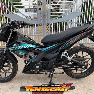 Bộ Tem xe Sonic , tem rời cao cấp 3 lớp dán xe đen [KÈM QUÀ TẶNG]