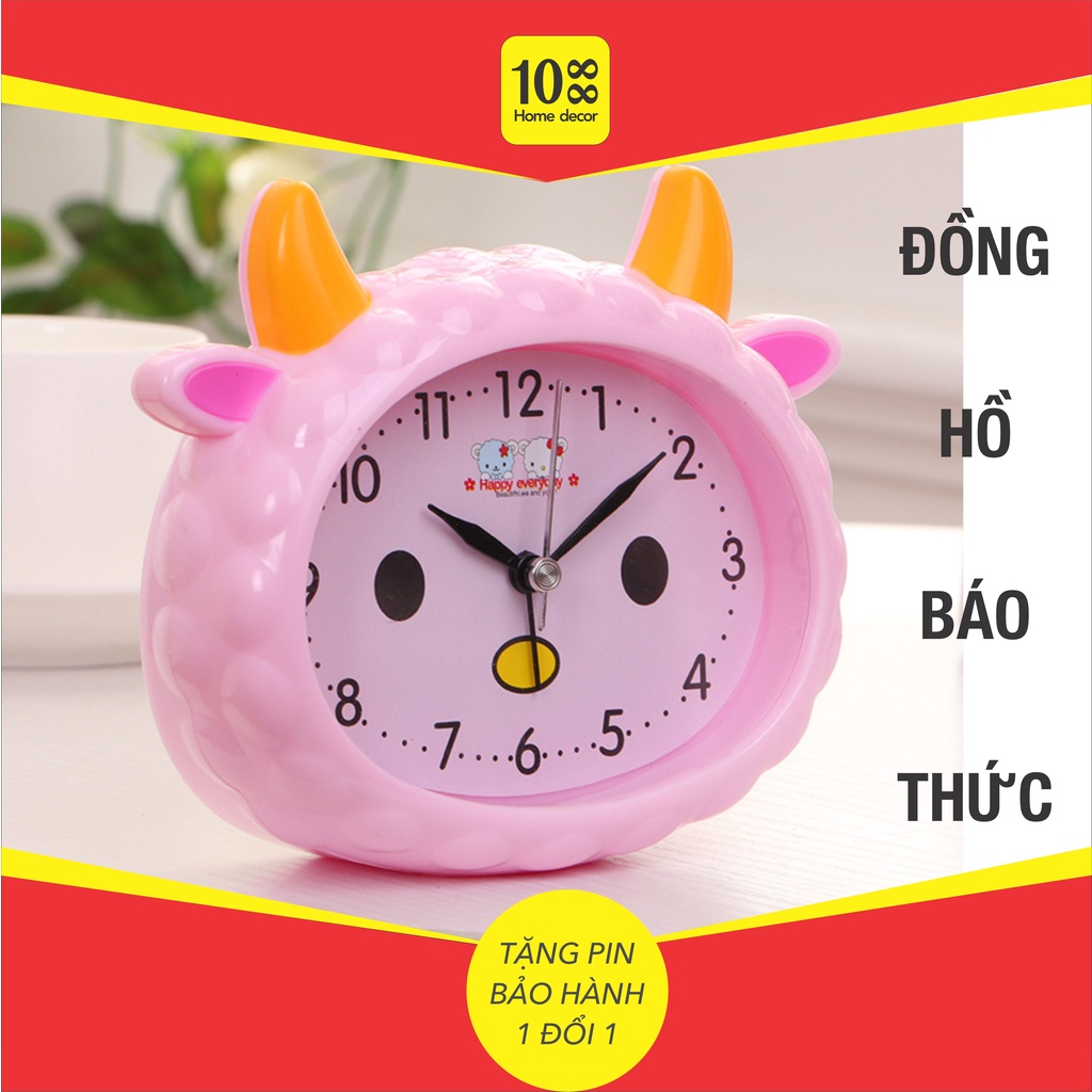 Đồng hồ báo thức để bàn bàn- mẫu cừu nhiều màu sắc