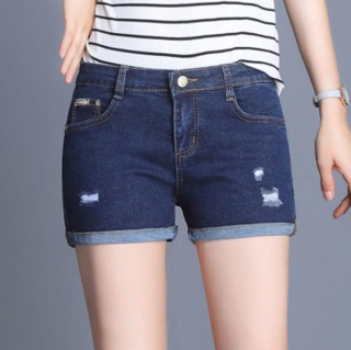 Quần shot jean💖💖 Quần đùi nữ co giãn cào lai lật size 25-34