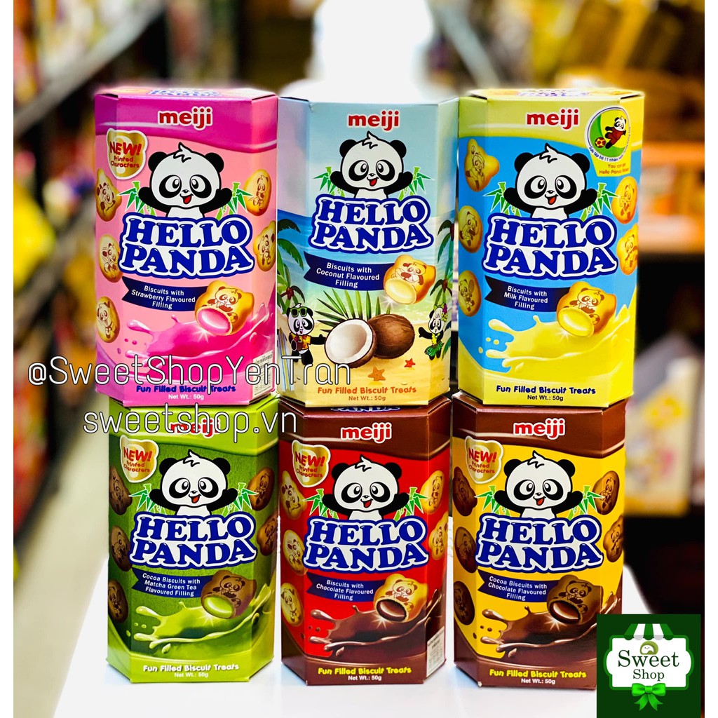 Bánh gấu nhân kem Meiji Nhật