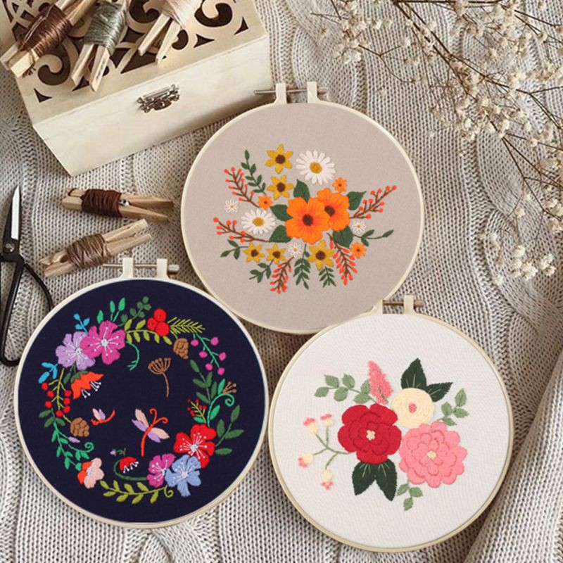 Bộ phụ kiện may thêu chữ thập thủ công trang trí cho người mới bắt đầu