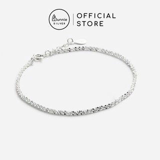 Lắc tay bạc Bunnie, lắc tay dây xù bắt sáng lấp lánh basic - Bunnie Silver