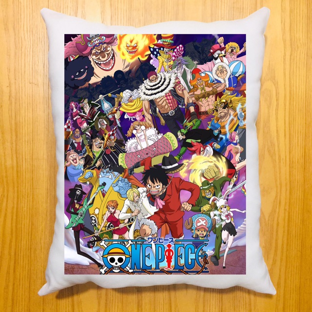 Gối ôm anime onepiece lufy dài 40x50cm