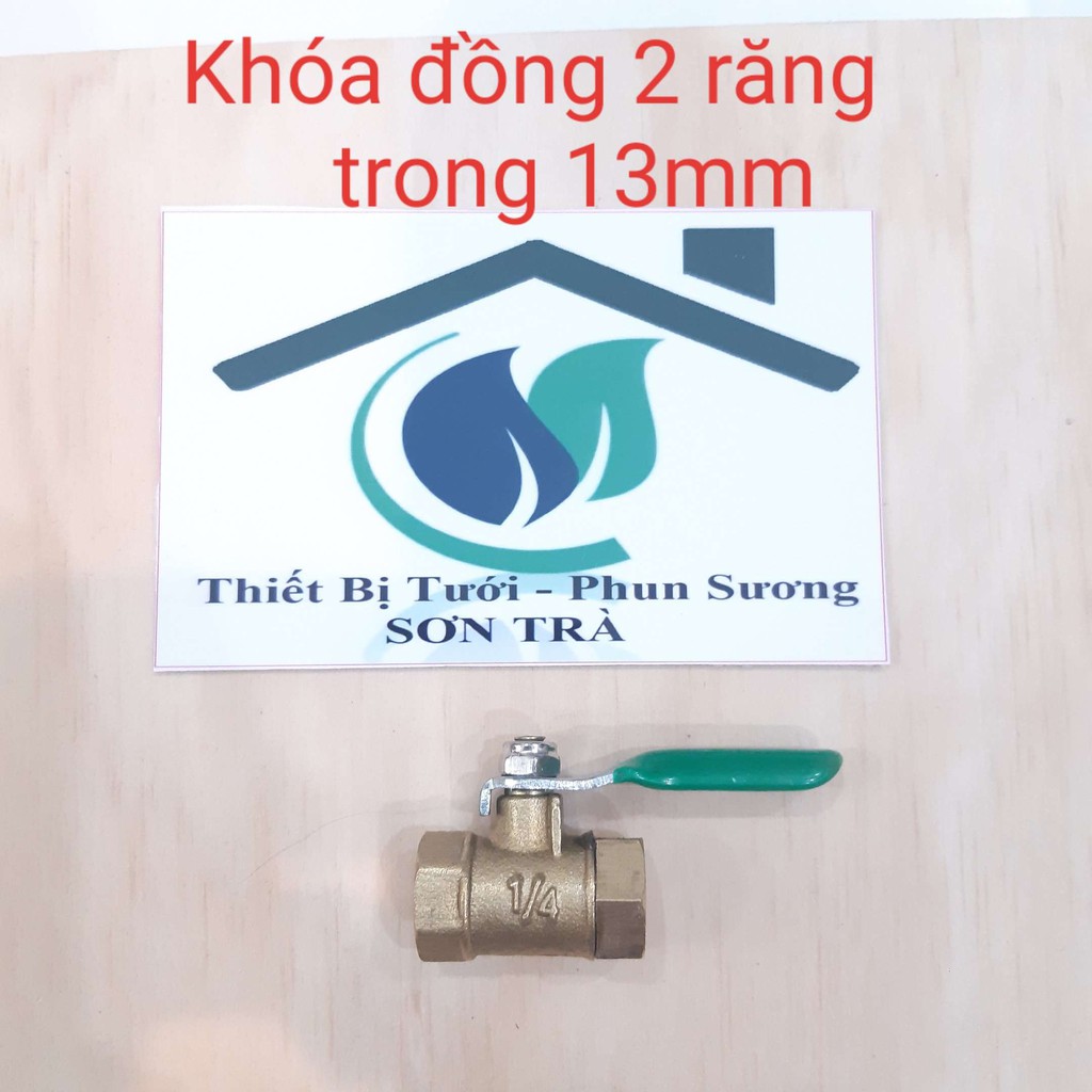 Van khóa đồng ren trong 13mm (1/4'')