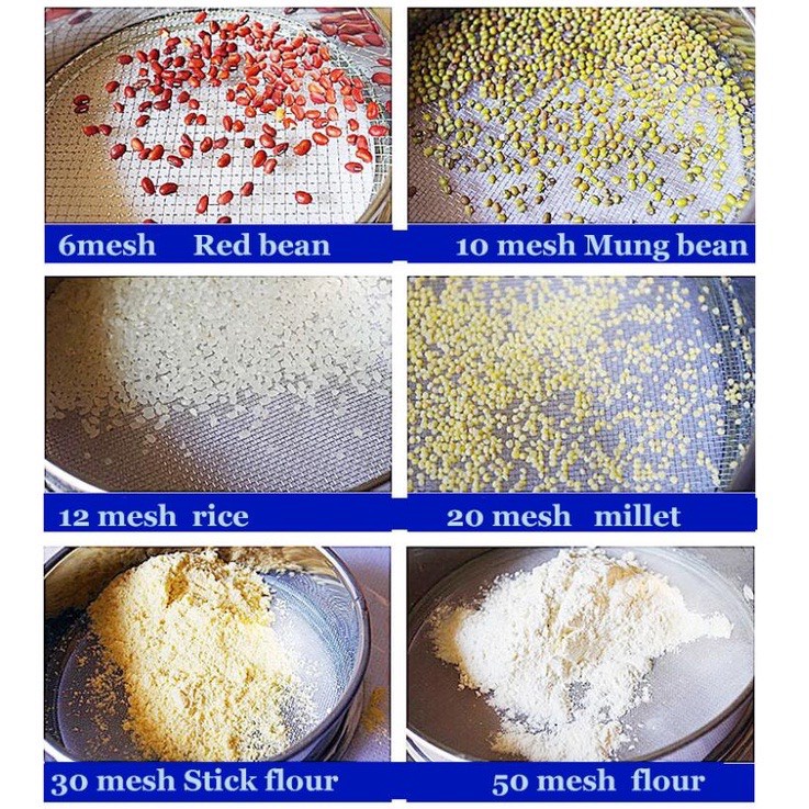 Sàng rây lọc bột đường kính 20cm - đủ kích thước lỗ mesh