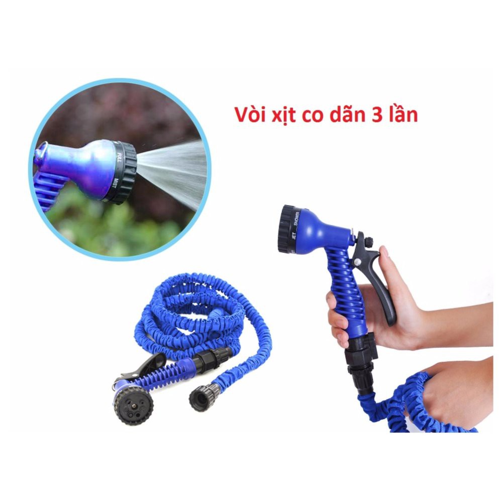 VÒI RỬA XE GIÃN NỞ DÀI 15M ( tặng móc chịu lực )