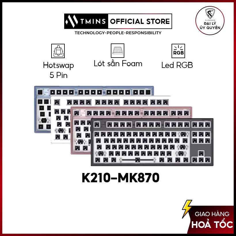 Bộ Kit Bàn Phím Cơ K210 - MK870 - Hàng chính hãng - Bảo hành 12 tháng