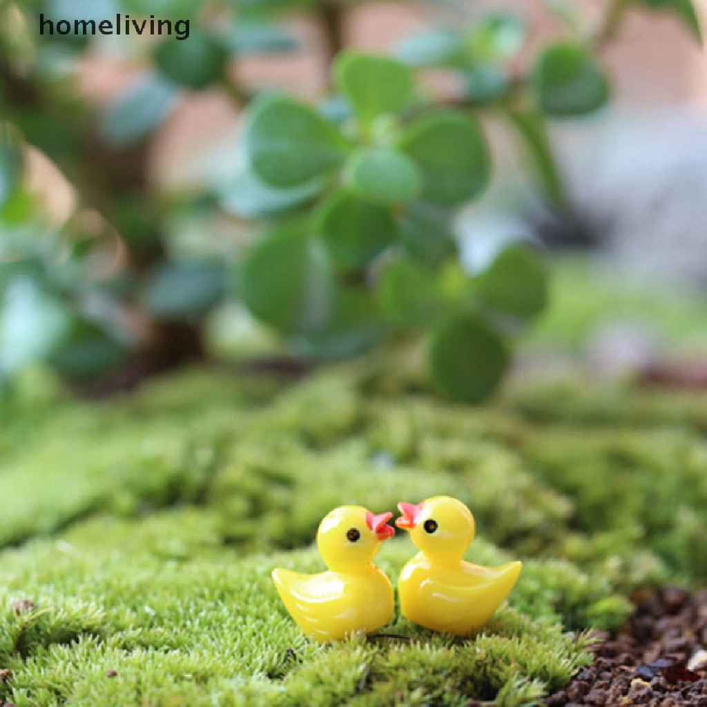 Bộ 6 Tượng Vịt Vàng Dùng Trang Trí Tiểu Cảnh