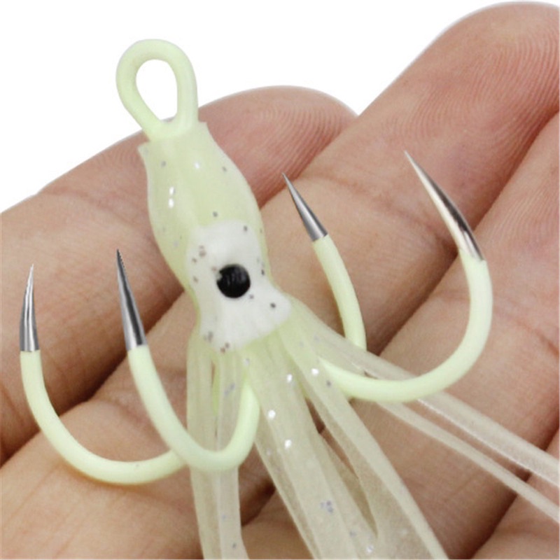 Lưỡi câu mực phát quang 5.5cm(bốn móc-2 size)