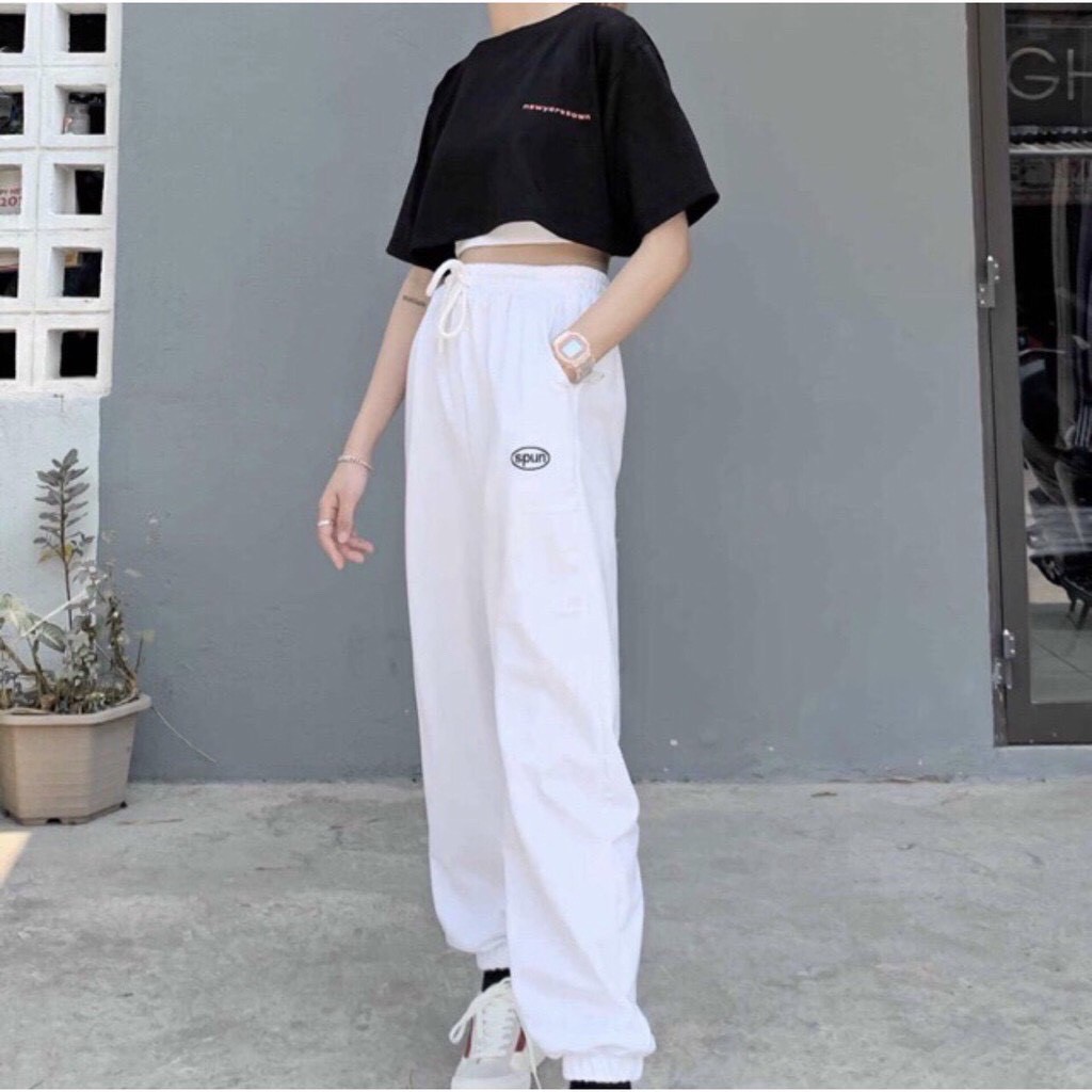 Quần Jogger ⚡ FREESHIP ⚡ Quần Nữ Dài Ống Rộng SPUN TTQD124 | BigBuy360 - bigbuy360.vn