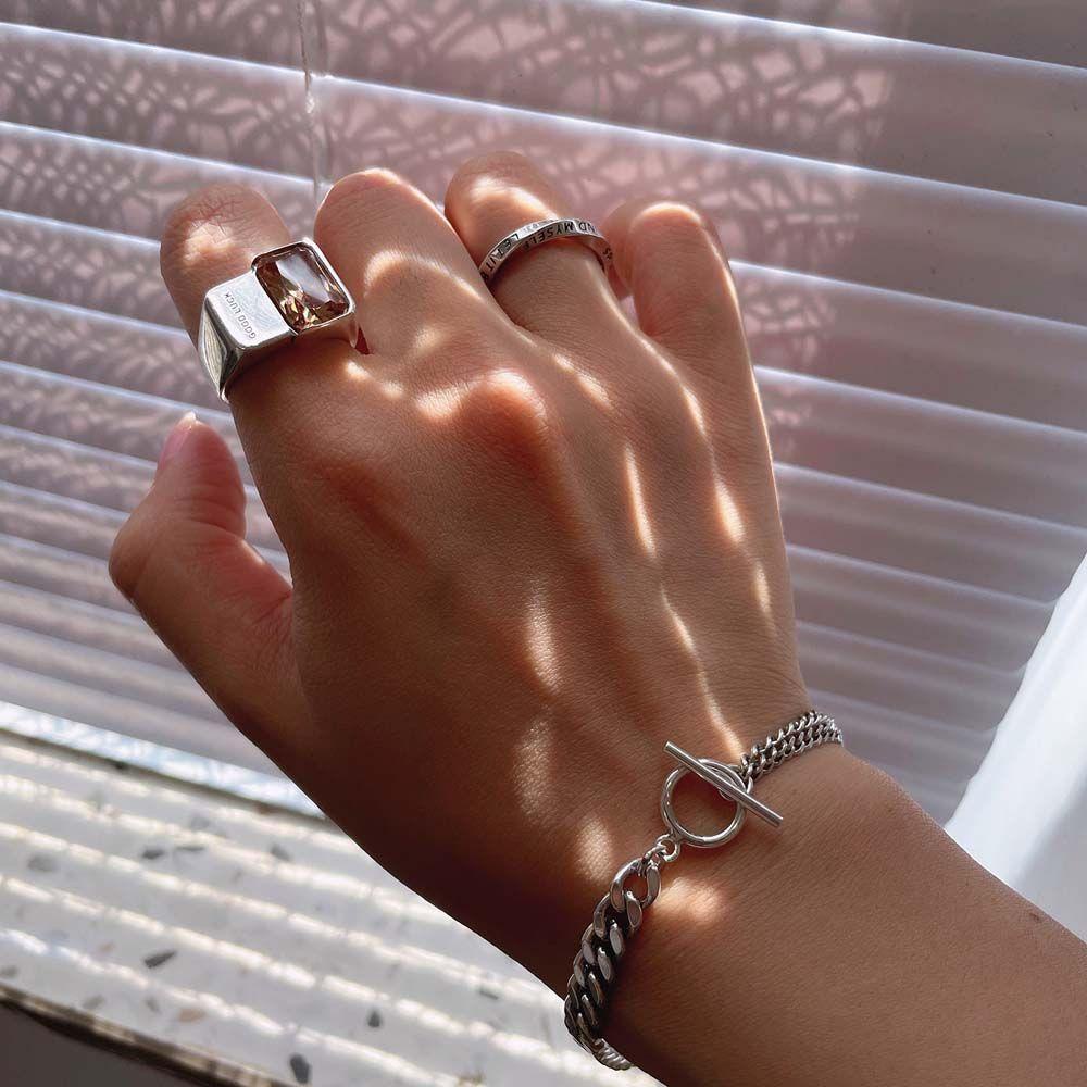 JARRED Nhẫn Hở Hình Bánh Sâm Panh May Mắn Phong Cách Hip Hop Thời Trang Dự Tiệc Cho Cặp Đôi