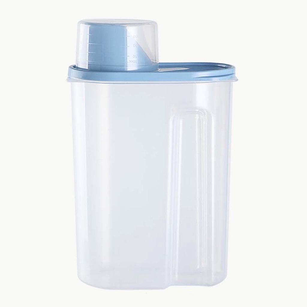 Hộp đựng bột giặt Shepherd bằng PP thiết kế miệng xéo với cốc đo tiện dụng