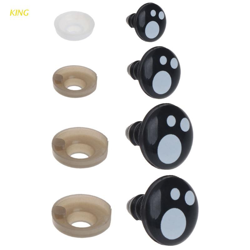 KING 100PCS 8-14mm Cartoon Safety Doll Eyes Toys Bear Stuffed Toys Animal Puppet Doll