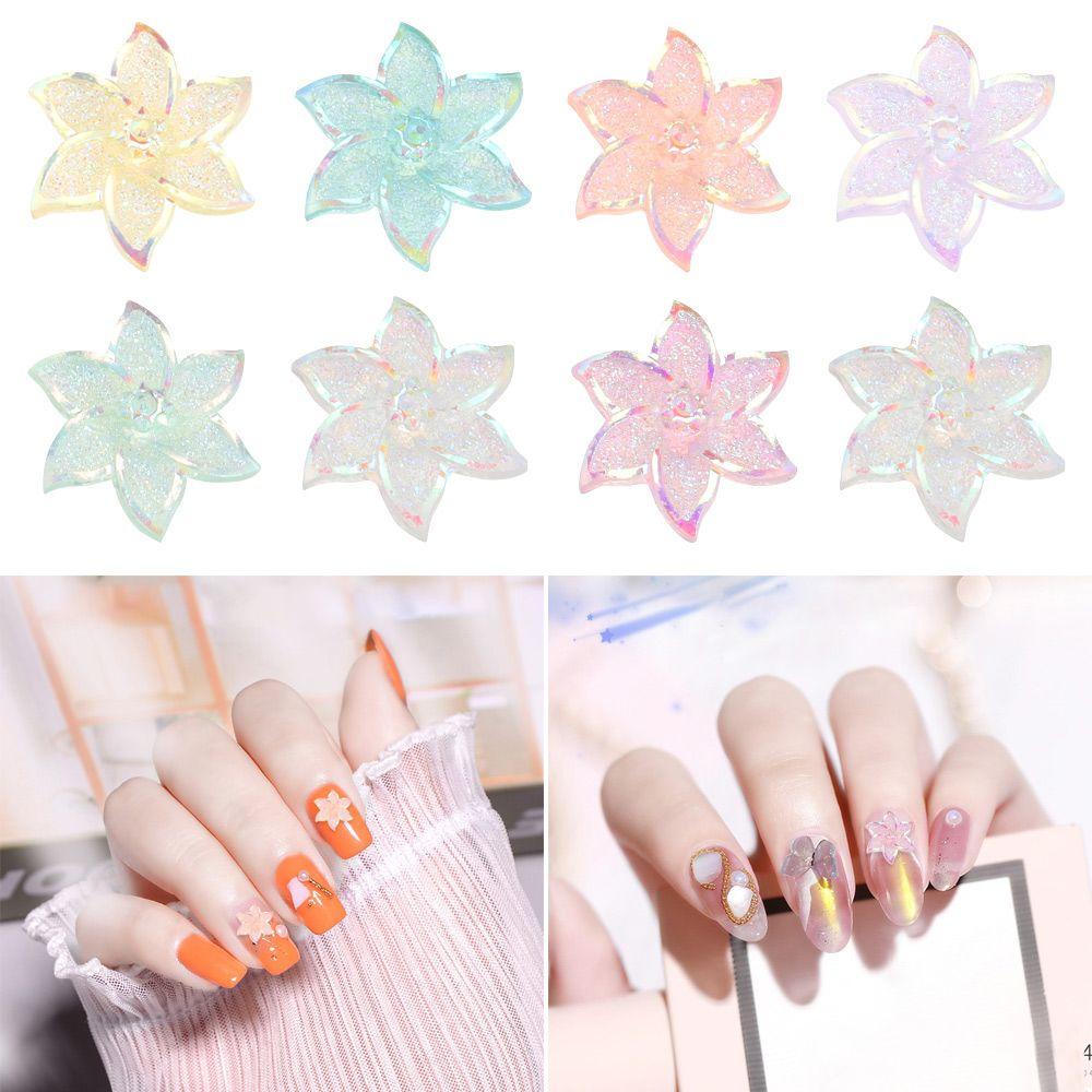 ROSE Set 100 Hạt Nhựa 3D Đính Móng Nghệ Thuật Charms