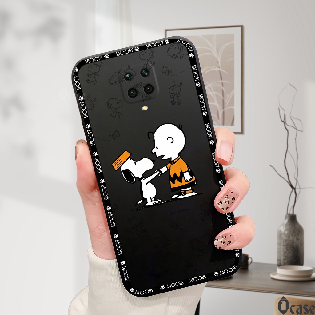 Ốp lưng Xiaomi Redmi Note 9s / Note 9 Pro / Note 9 Promax / Poco M2 Pro in hình chú chó dễ thương cạnh viền vuông có BVC