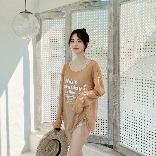 Bộ Đồ Bơi Ba Mảnh Tay Dài Che Phủ Bụng Chống Nắng Dành Cho Nữ 2021 | BigBuy360 - bigbuy360.vn