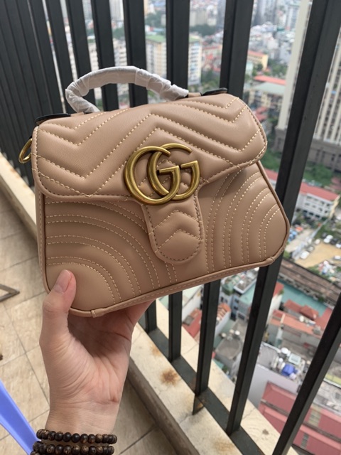 Túi da mềm sz 22 kèm ảnh thật còn màu nâu