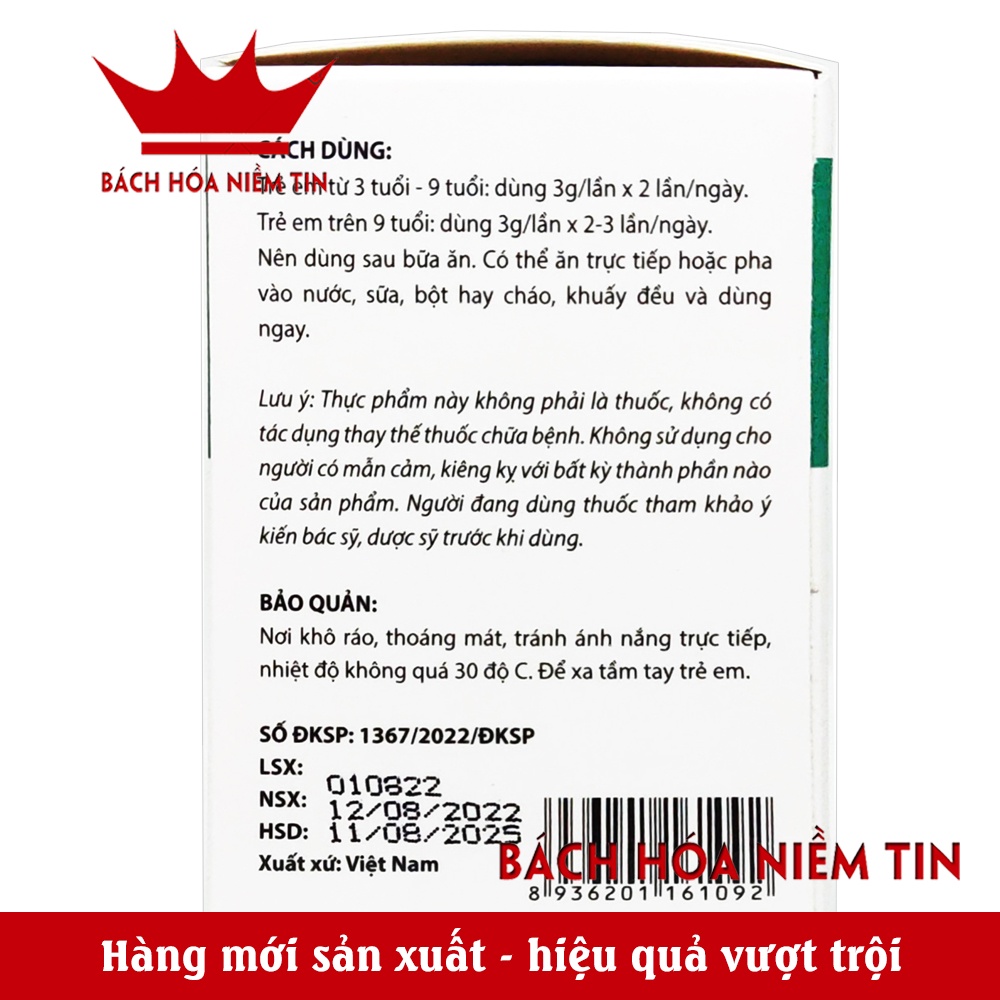 Cốm Bổ não cho trẻ em DHA Kid Brain - Bổ sung DHA, Taurin, Lysin và vitamin giúp bé phát triển não bộ, bé thông minh