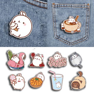 Huy hiệu molang HHI16 cài áo balo sticker túi đeo hoạt hình dễ thương idol thần tượng