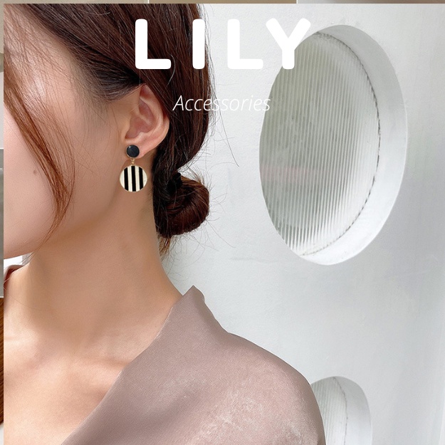 Khuyên Tai Nữ Đá Đen - Phụ Kiện Nữ LiLy Store V5.5